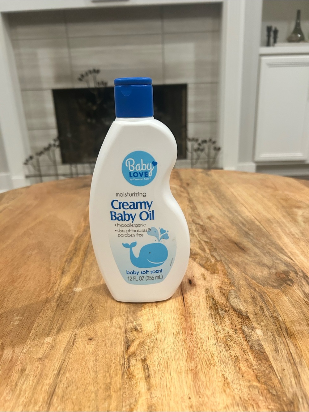 Baby Love Moisturizing Creamy Baby Oil Hypoallergenic Gentle Care 12oz Bottle